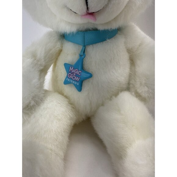 Vintage Applause Magic Glow Friends 1992 Teddy Bear White Blue Great Condition! - Picture 3 of 11